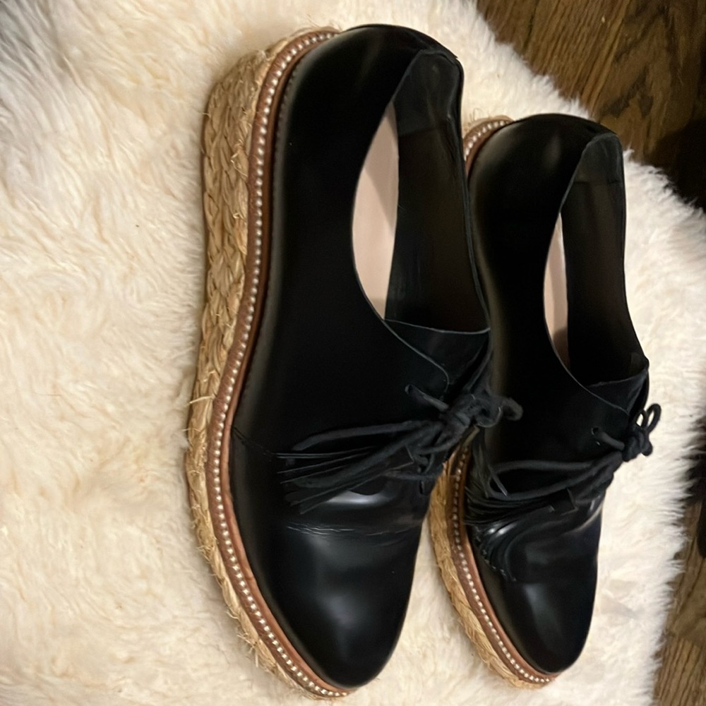 Loeffler Randall Black Oxford Callie Shoe with Tassel Laces, 8